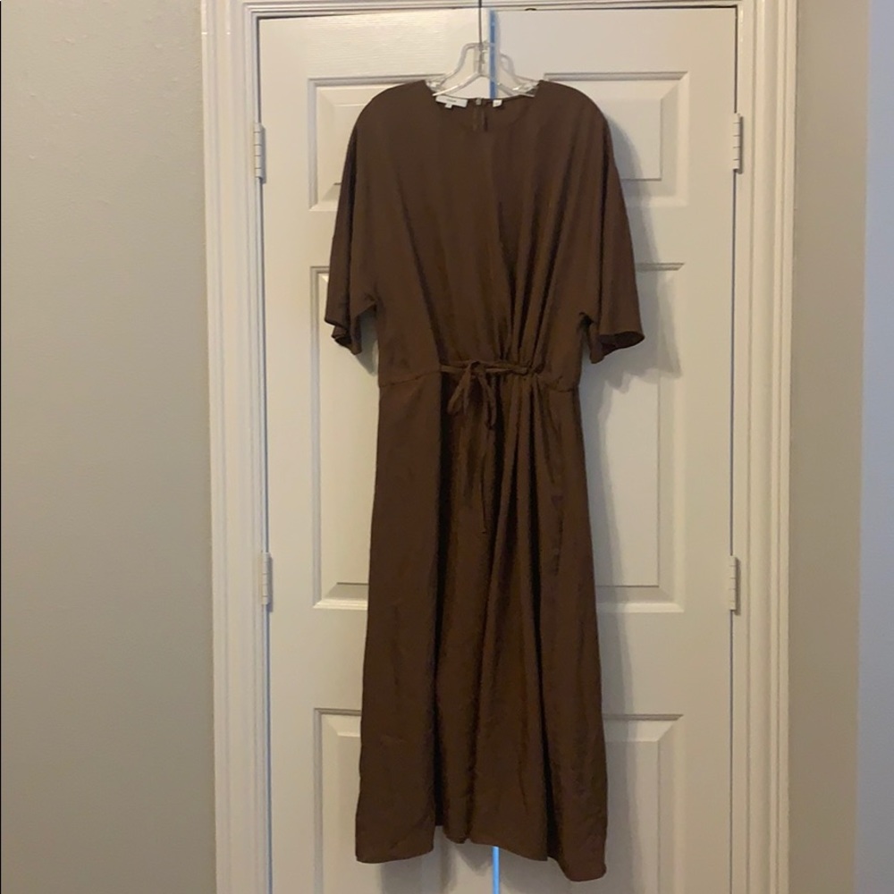 Vince Brown Midi Dress